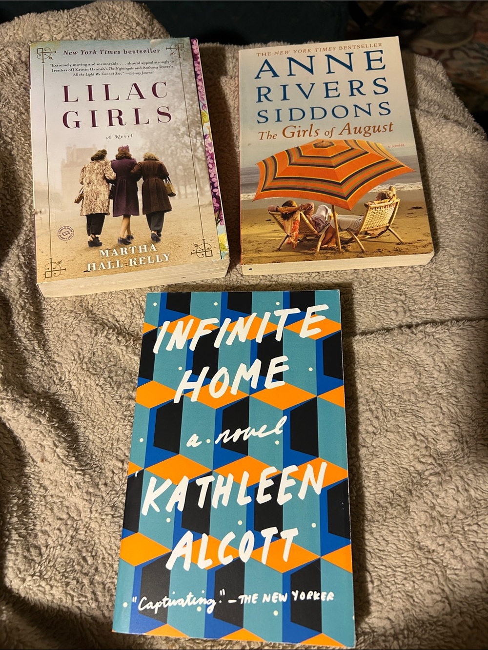 Infinite Home by Kathleen Alcott - Blue & Orange Geometric Paperback